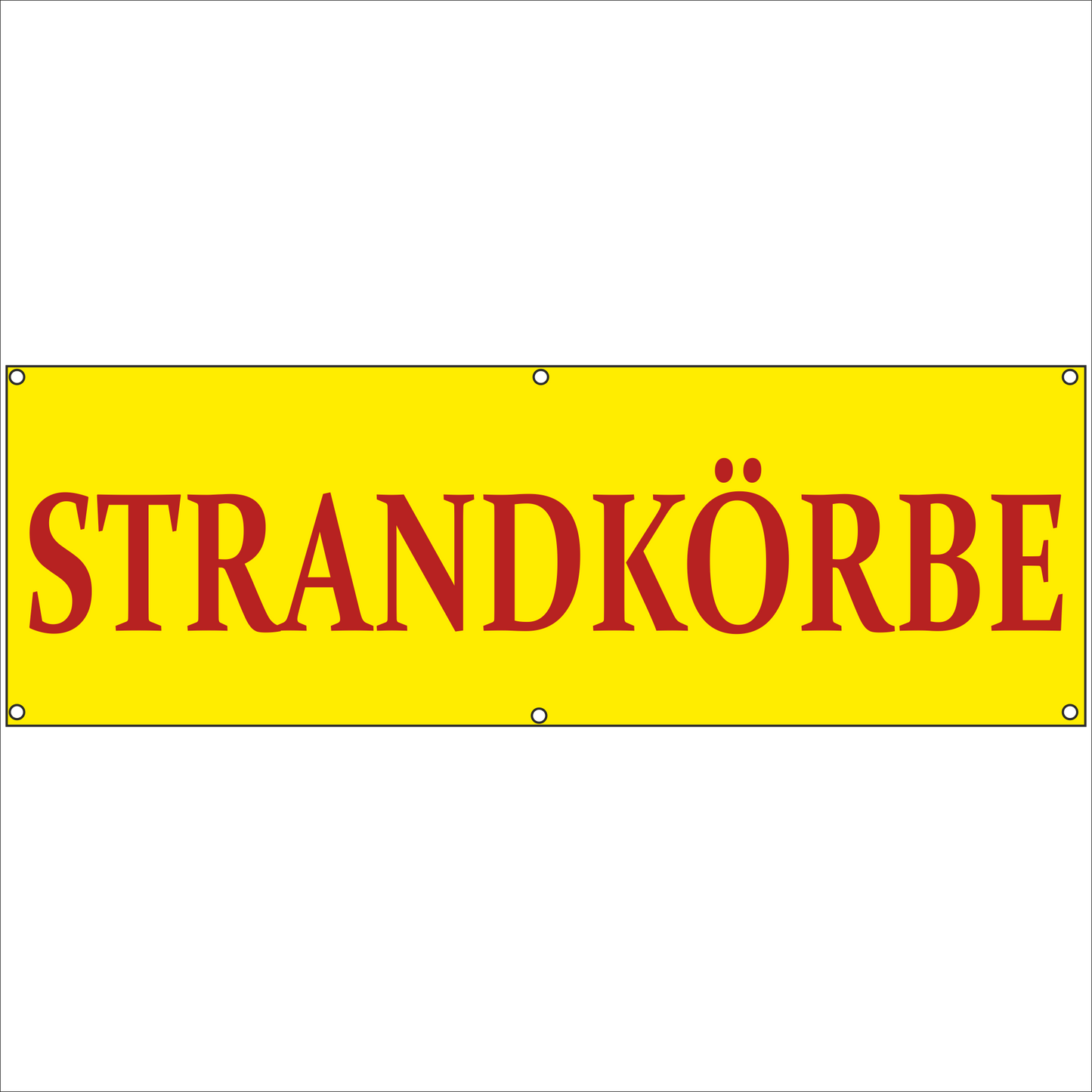 Werbeplane - Gerüstplane - p136 - Strandkörbe - NEU - Plane für Baustelle- Garten- Zaun oder Veranstaltung