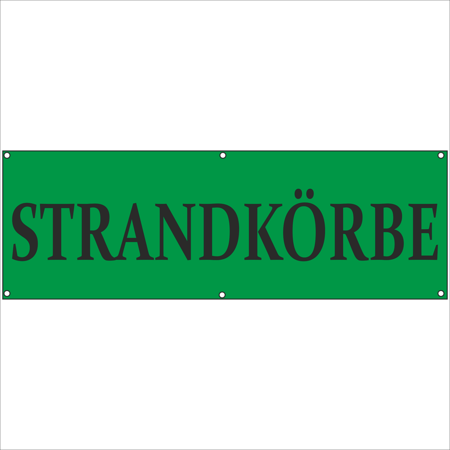 Werbeplane - Gerüstplane - p136 - Strandkörbe - NEU - Plane für Baustelle- Garten- Zaun oder Veranstaltung