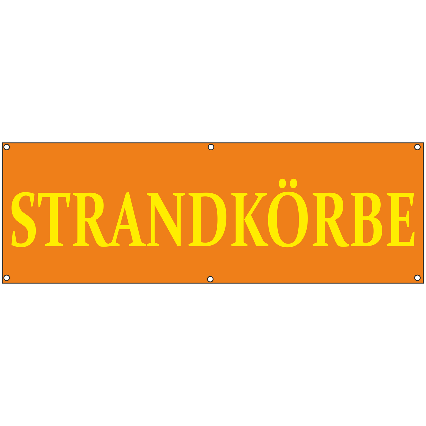 Werbeplane - Gerüstplane - p136 - Strandkörbe - NEU - Plane für Baustelle- Garten- Zaun oder Veranstaltung