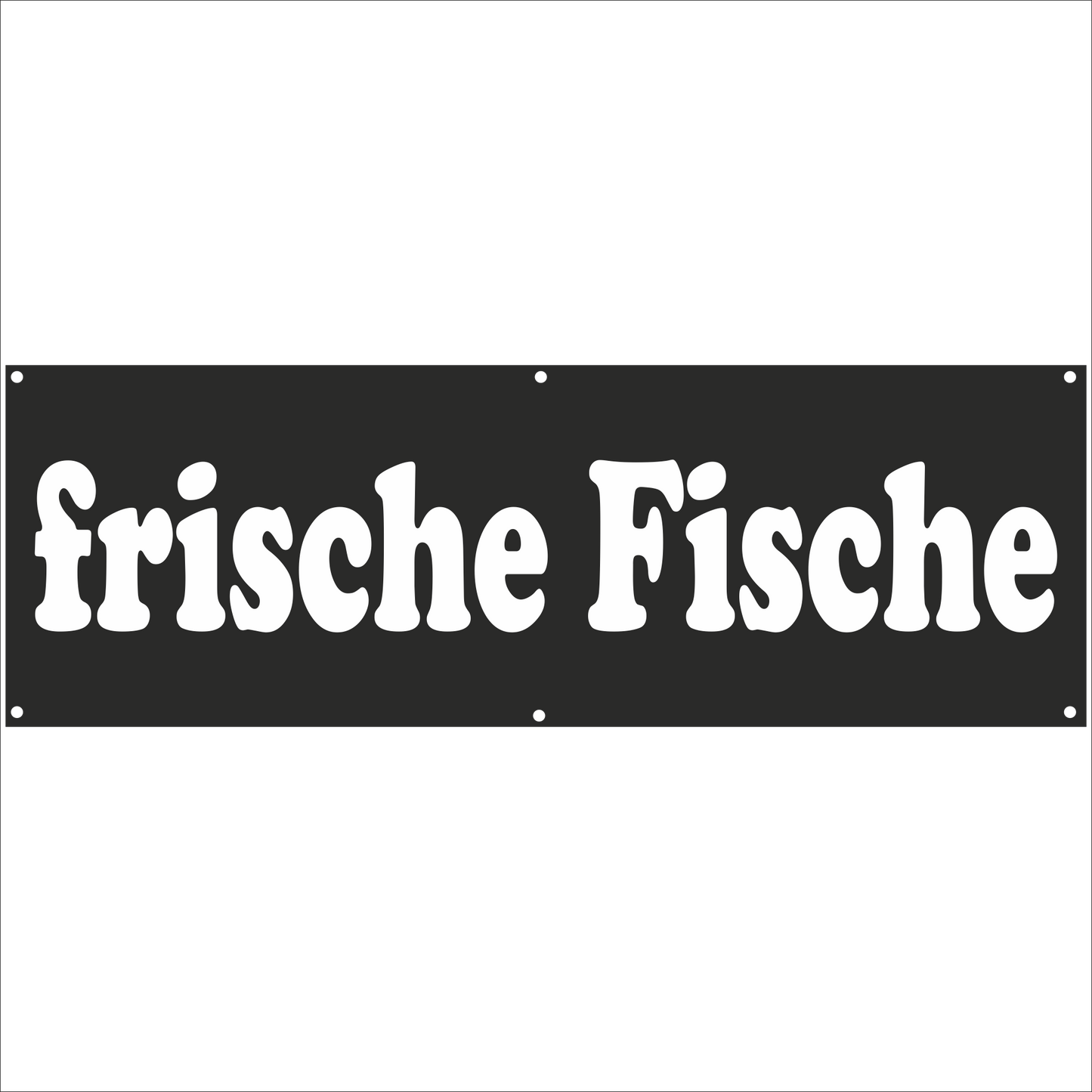 Werbeplane - Gerüstplane - p140 - frische Fische - NEU - Plane für Baustelle- Garten- Zaun oder Veranstaltung
