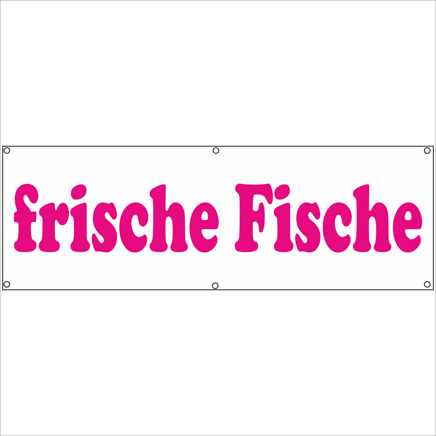 Werbeplane - Gerüstplane - p140 - frische Fische - NEU - Plane für Baustelle- Garten- Zaun oder Veranstaltung