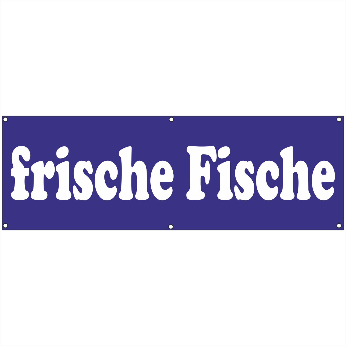 Werbeplane - Gerüstplane - p140 - frische Fische - NEU - Plane für Baustelle- Garten- Zaun oder Veranstaltung
