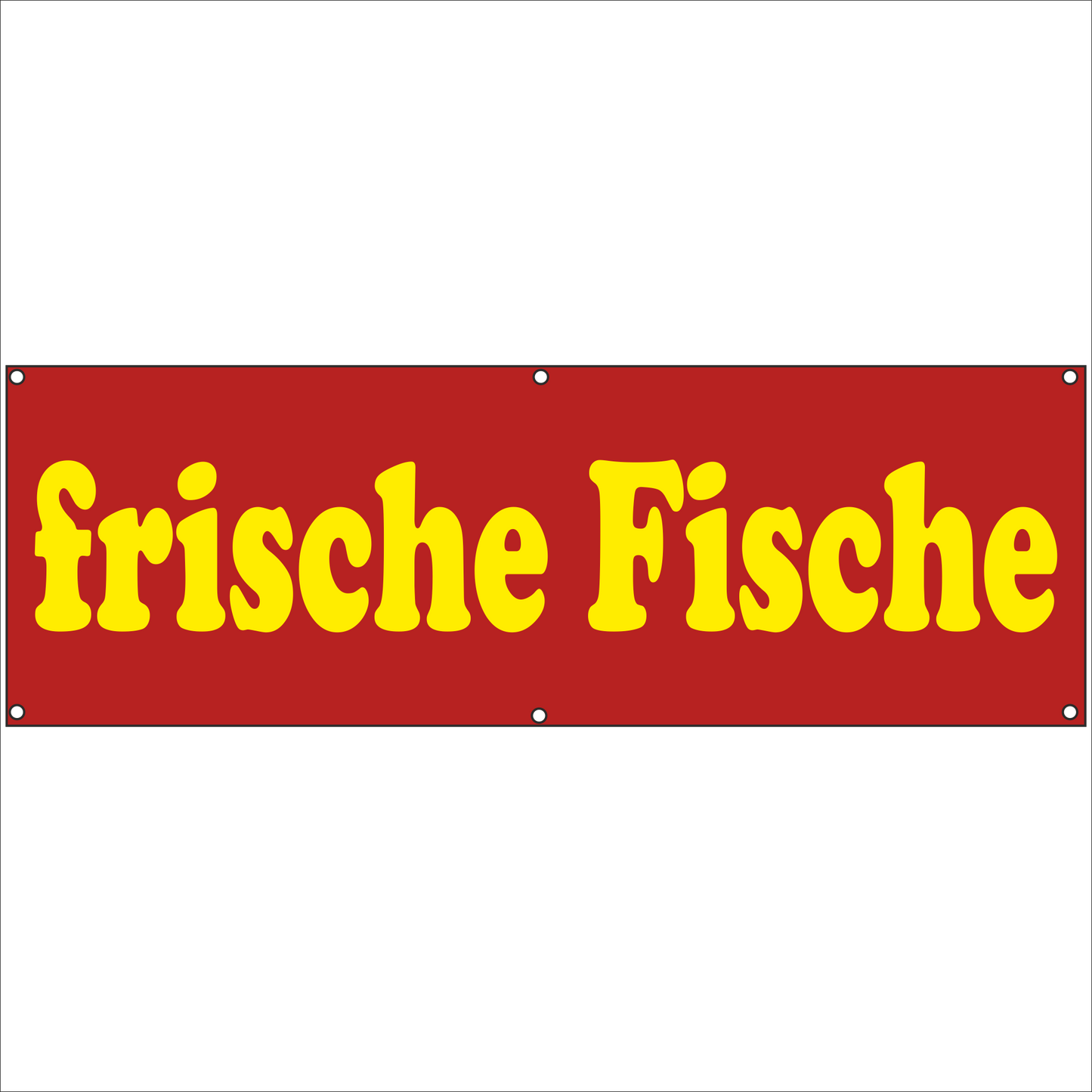 Werbeplane - Gerüstplane - p140 - frische Fische - NEU - Plane für Baustelle- Garten- Zaun oder Veranstaltung
