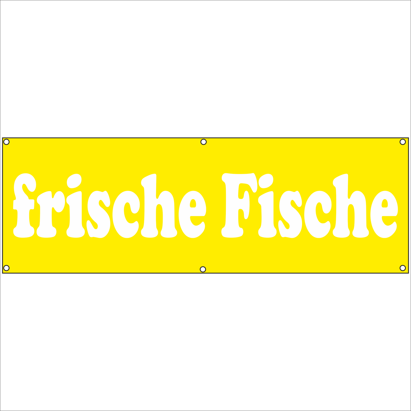 Werbeplane - Gerüstplane - p140 - frische Fische - NEU - Plane für Baustelle- Garten- Zaun oder Veranstaltung