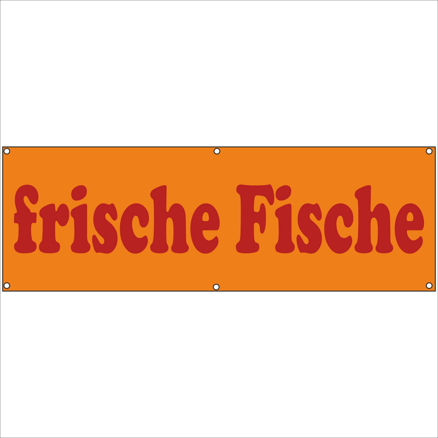 Werbeplane - Gerüstplane - p140 - frische Fische - NEU - Plane für Baustelle- Garten- Zaun oder Veranstaltung