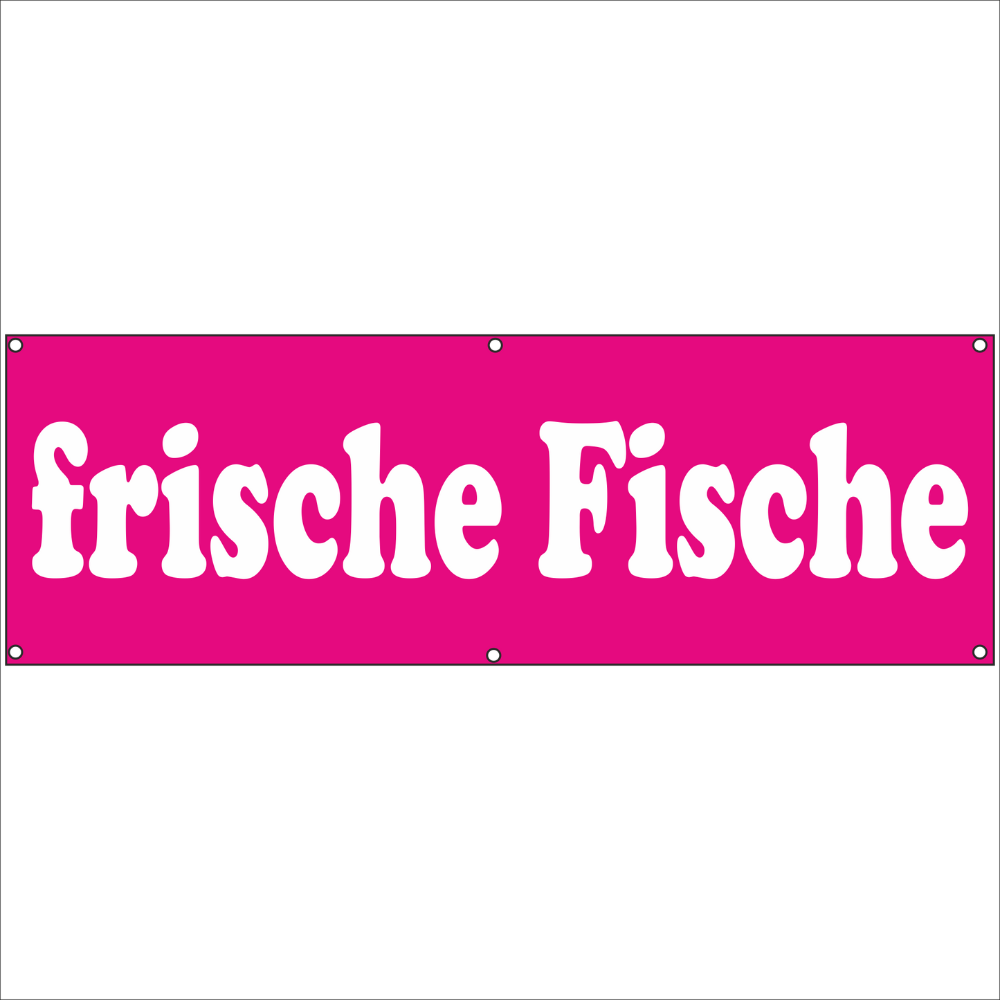 Werbeplane - Gerüstplane - p140 - frische Fische - NEU - Plane für Baustelle- Garten- Zaun oder Veranstaltung