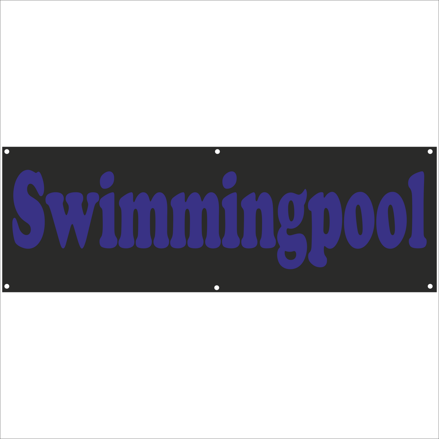 Werbeplane - Gerüstplane - p141 - Swimmingpool - NEU - Plane für Baustelle- Garten- Zaun oder Veranstaltung
