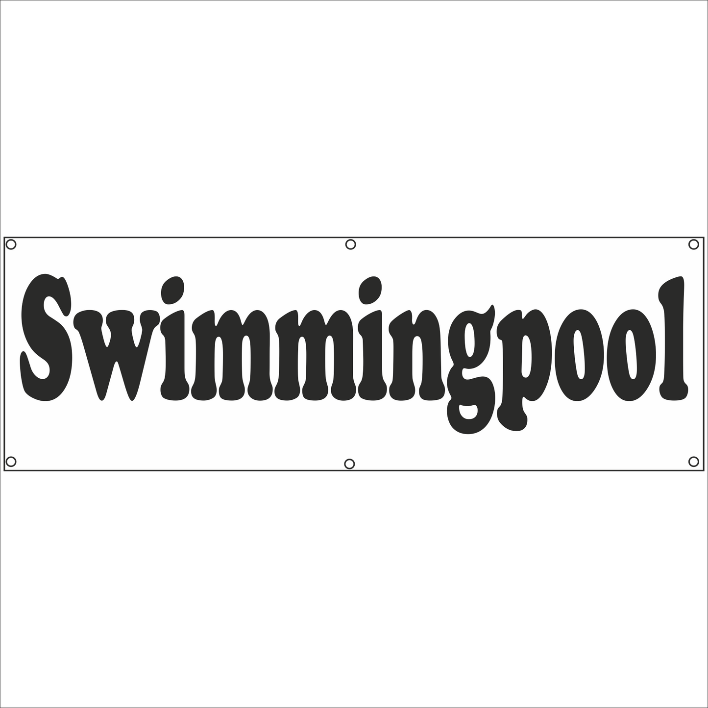Werbeplane - Gerüstplane - p141 - Swimmingpool - NEU - Plane für Baustelle- Garten- Zaun oder Veranstaltung