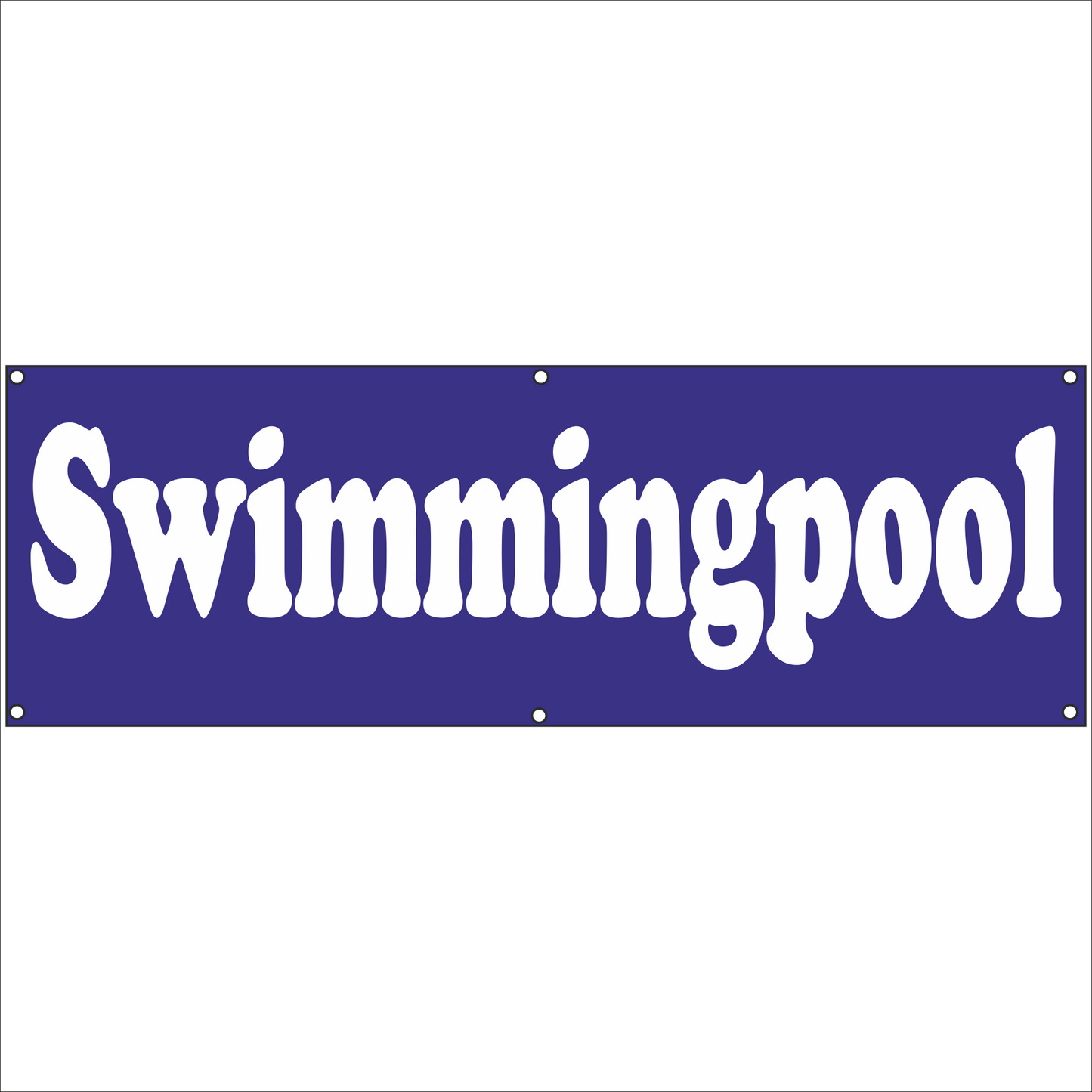 Werbeplane - Gerüstplane - p141 - Swimmingpool - NEU - Plane für Baustelle- Garten- Zaun oder Veranstaltung