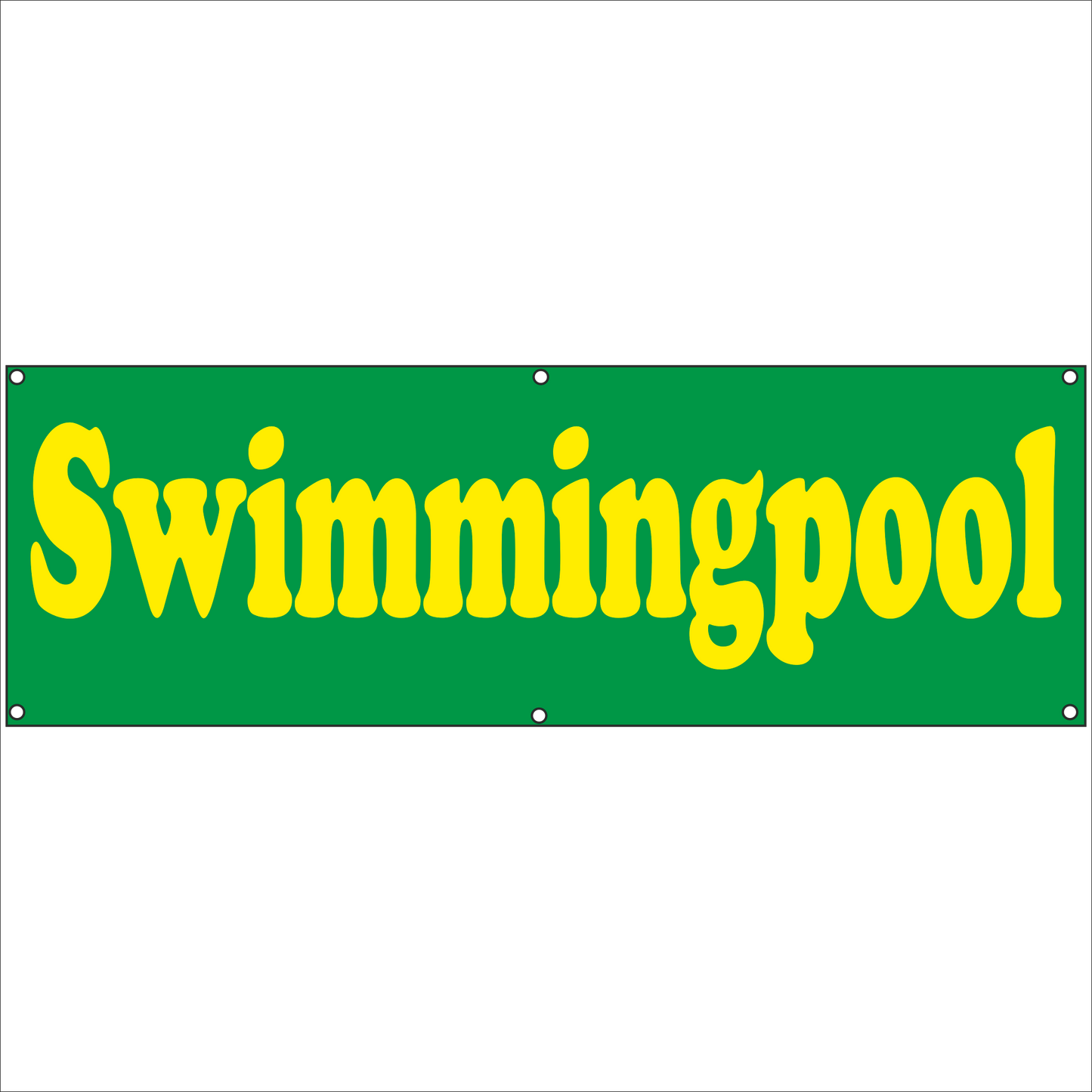 Werbeplane - Gerüstplane - p141 - Swimmingpool - NEU - Plane für Baustelle- Garten- Zaun oder Veranstaltung