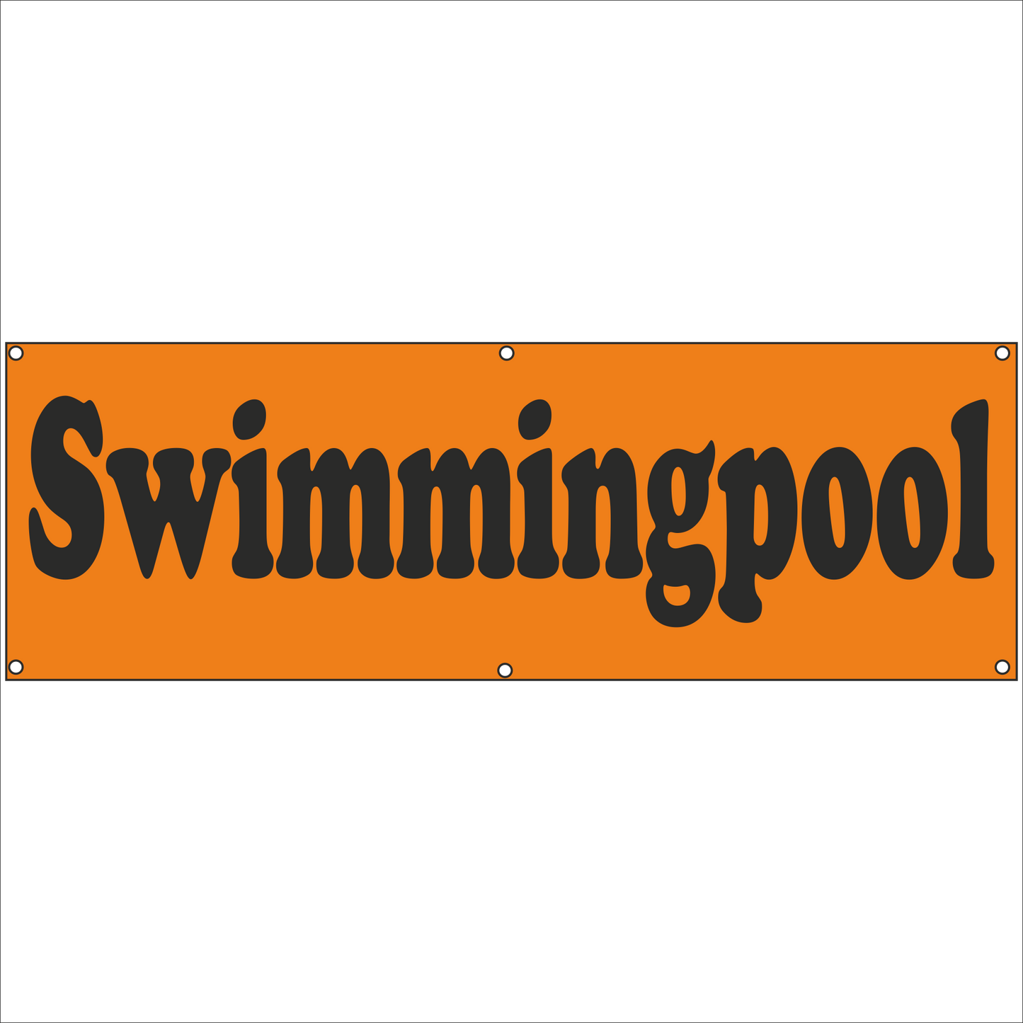 Werbeplane - Gerüstplane - p141 - Swimmingpool - NEU - Plane für Baustelle- Garten- Zaun oder Veranstaltung