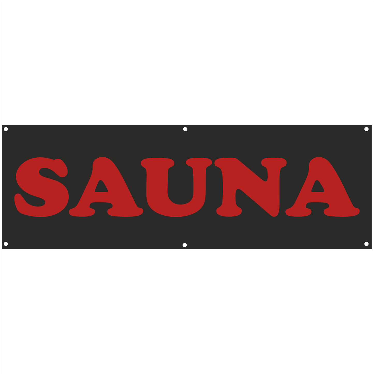 Werbeplane - Gerüstplane - p142 - Sauna - NEU - Plane für Baustelle- Garten- Zaun oder Veranstaltung