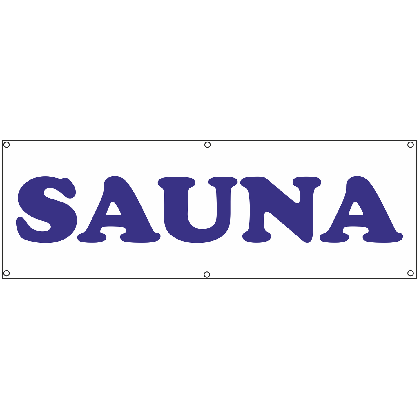 Werbeplane - Gerüstplane - p142 - Sauna - NEU - Plane für Baustelle- Garten- Zaun oder Veranstaltung