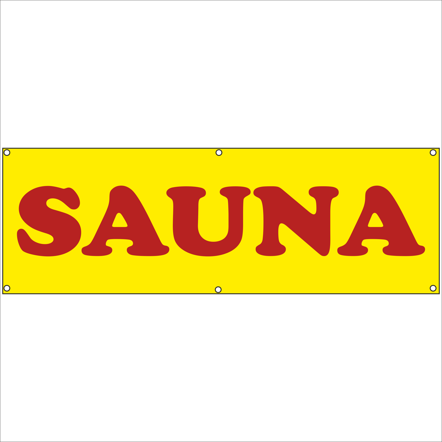Werbeplane - Gerüstplane - p142 - Sauna - NEU - Plane für Baustelle- Garten- Zaun oder Veranstaltung