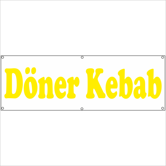 Werbeplane - Gerüstplane - p144 - Döner Kebab - NEU - Plane für Baustelle- Garten- Zaun oder Veranstaltung