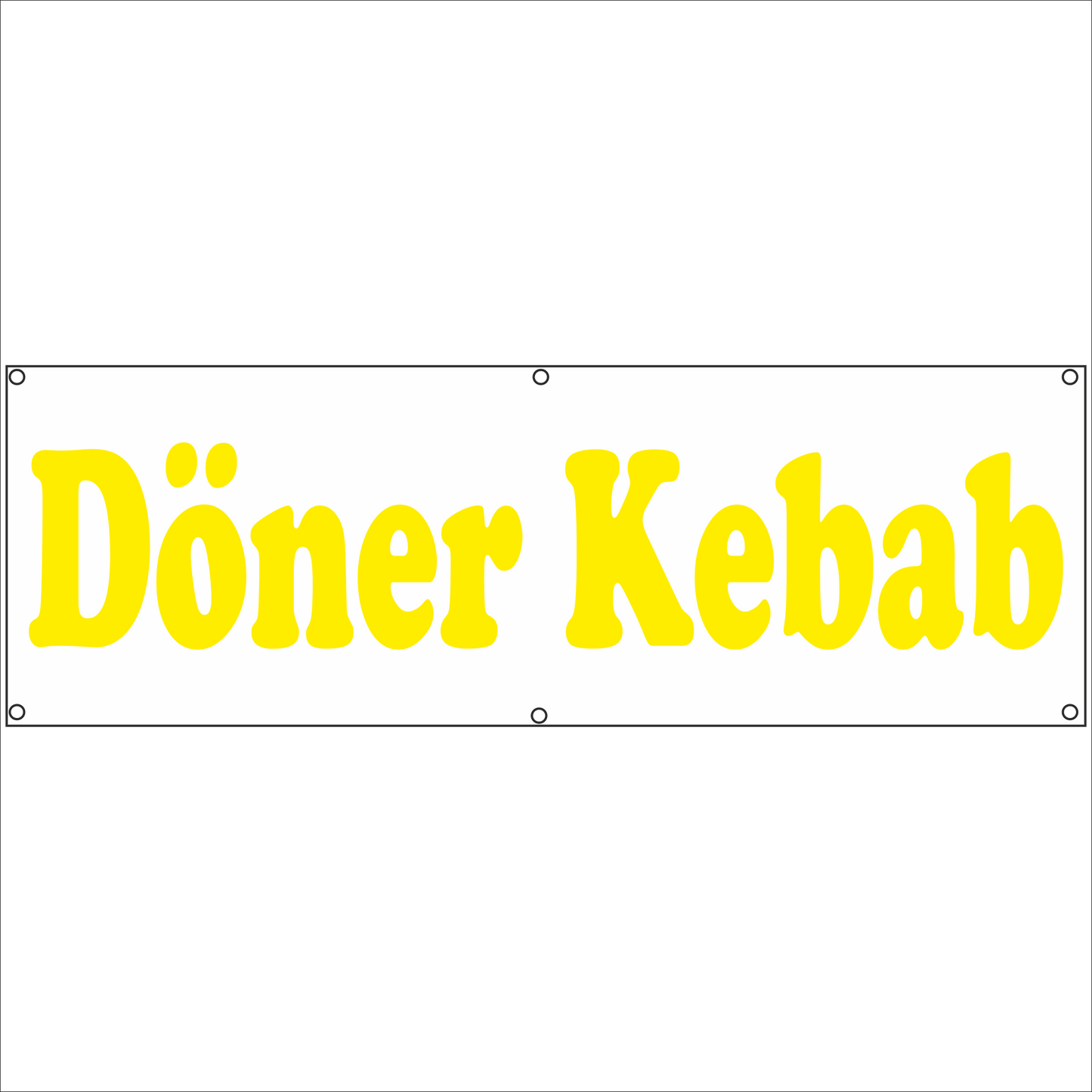 Werbeplane - Gerüstplane - p144 - Döner Kebab - NEU - Plane für Baustelle- Garten- Zaun oder Veranstaltung