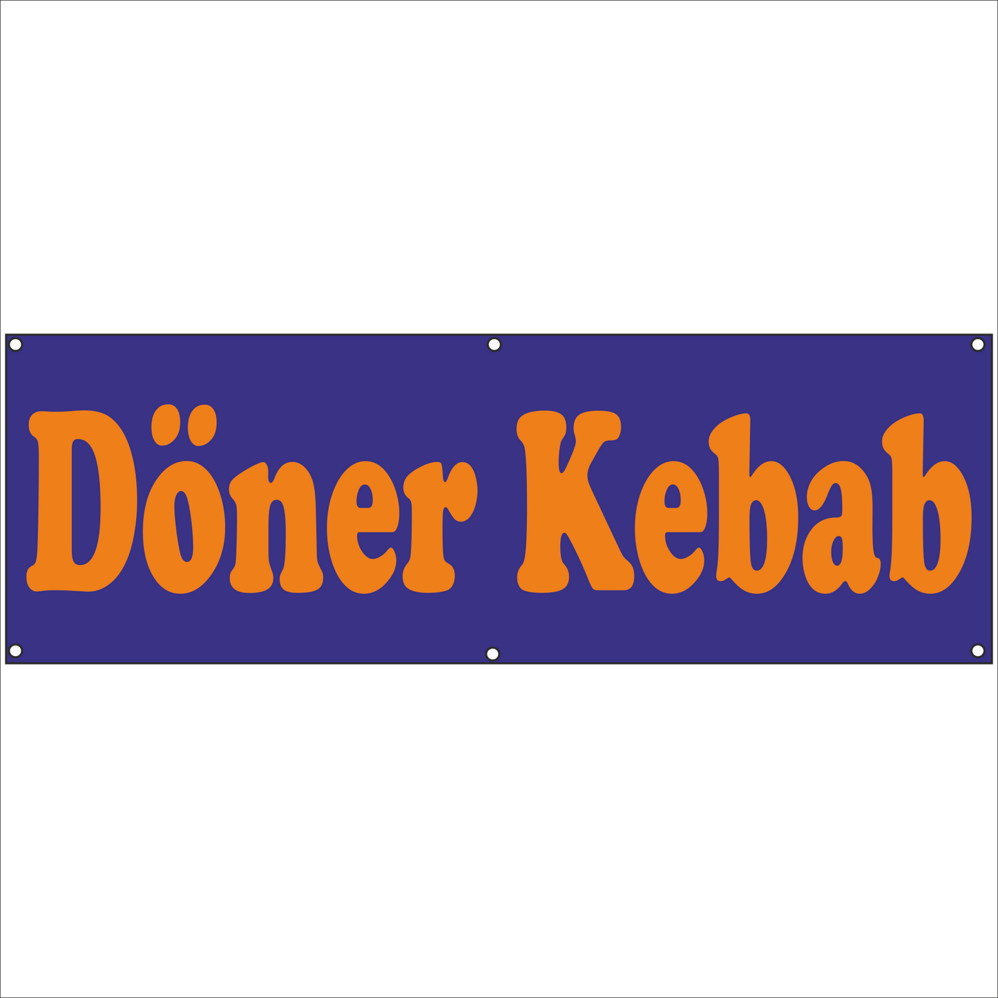 Werbeplane - Gerüstplane - p144 - Döner Kebab - NEU - Plane für Baustelle- Garten- Zaun oder Veranstaltung