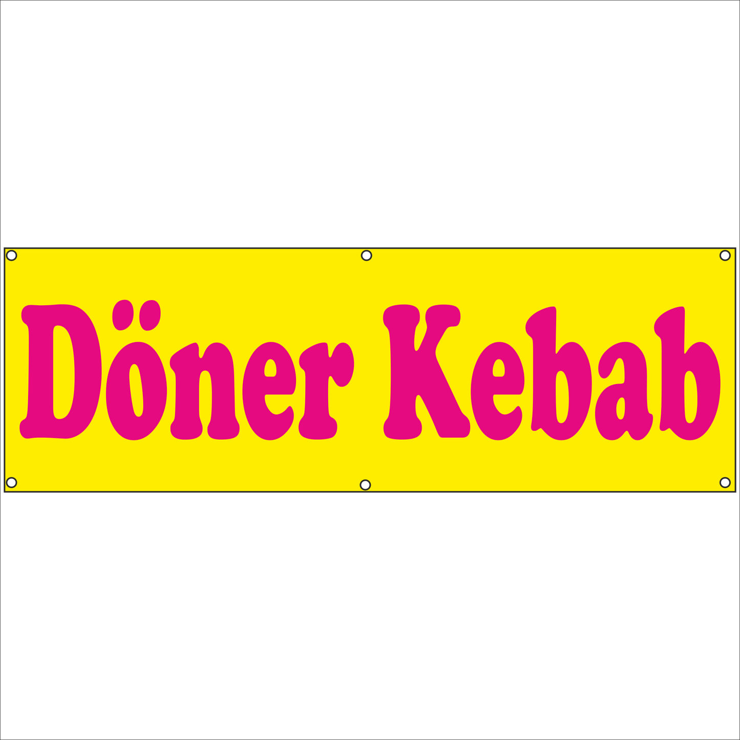 Werbeplane - Gerüstplane - p144 - Döner Kebab - NEU - Plane für Baustelle- Garten- Zaun oder Veranstaltung