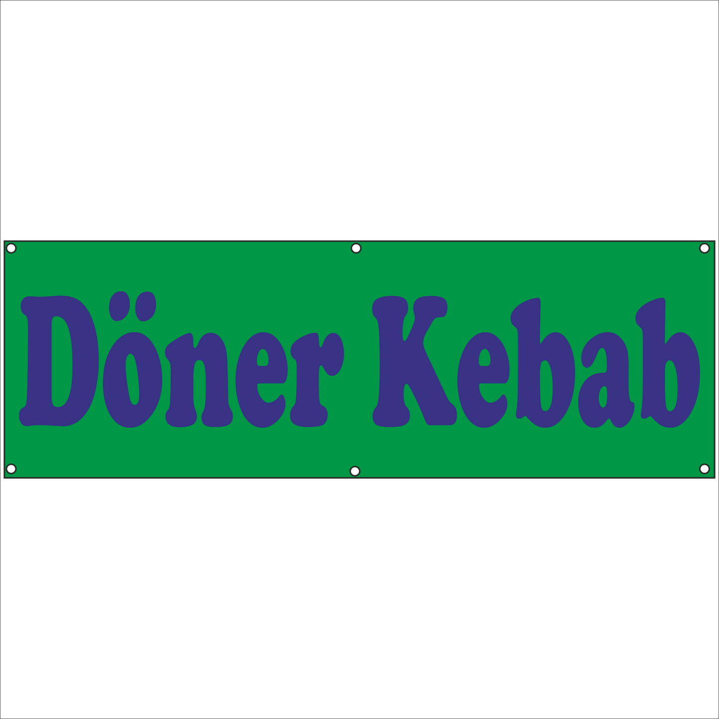 Werbeplane - Gerüstplane - p144 - Döner Kebab - NEU - Plane für Baustelle- Garten- Zaun oder Veranstaltung