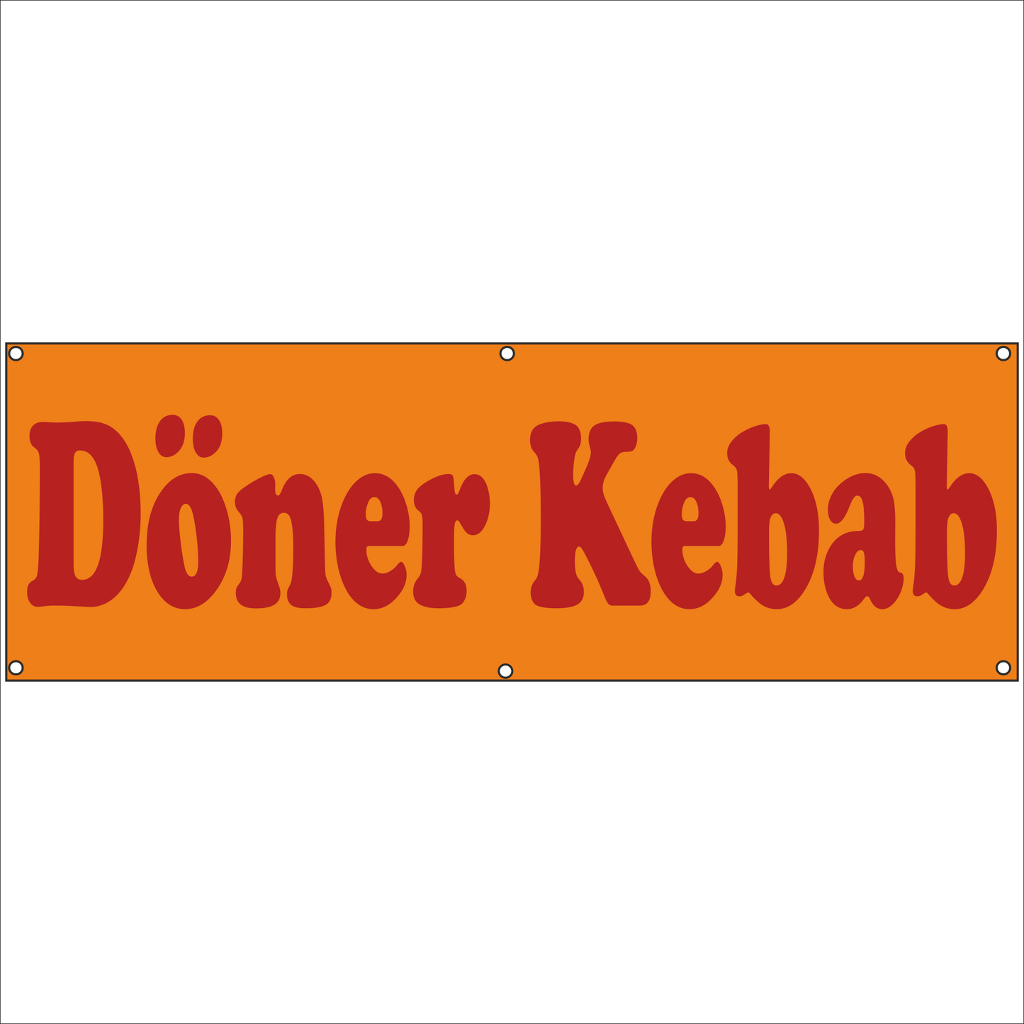 Werbeplane - Gerüstplane - p144 - Döner Kebab - NEU - Plane für Baustelle- Garten- Zaun oder Veranstaltung