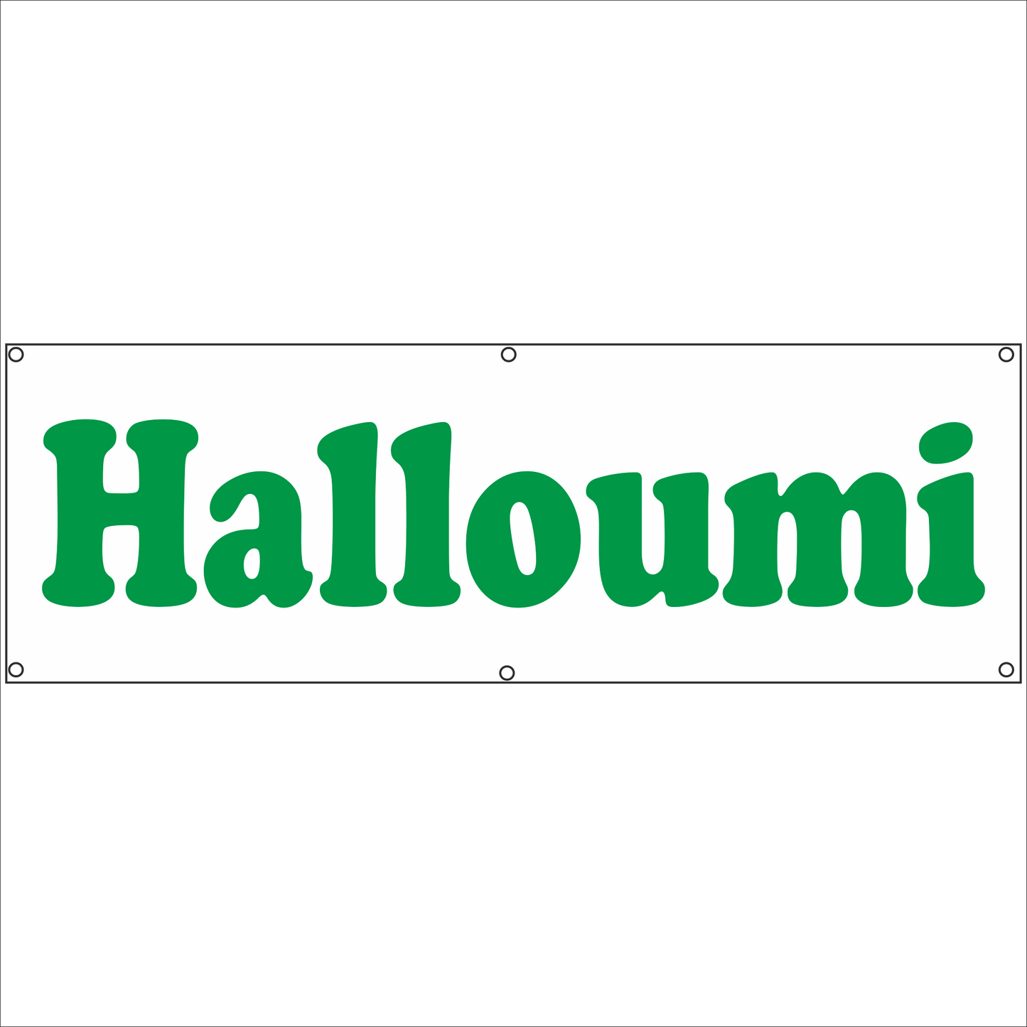 Werbeplane - Gerüstplane - p145 - Halloumi - NEU - Plane für Baustelle- Garten- Zaun oder Veranstaltung