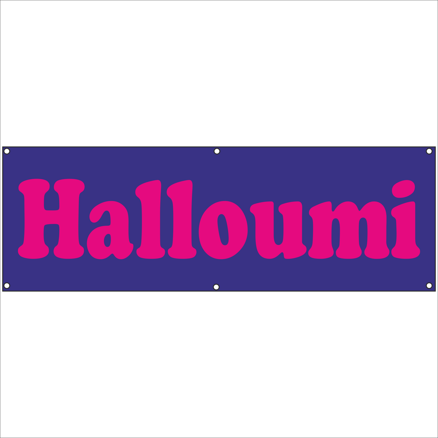 Werbeplane - Gerüstplane - p145 - Halloumi - NEU - Plane für Baustelle- Garten- Zaun oder Veranstaltung