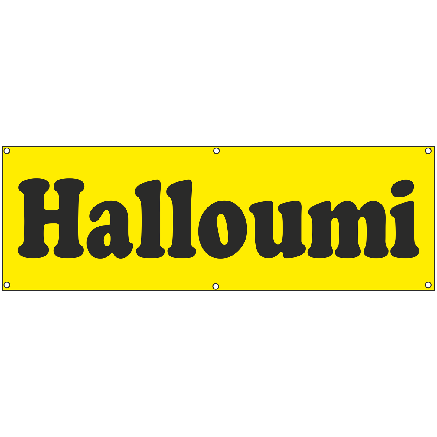 Werbeplane - Gerüstplane - p145 - Halloumi - NEU - Plane für Baustelle- Garten- Zaun oder Veranstaltung