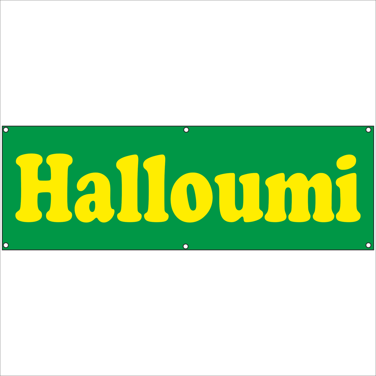 Werbeplane - Gerüstplane - p145 - Halloumi - NEU - Plane für Baustelle- Garten- Zaun oder Veranstaltung
