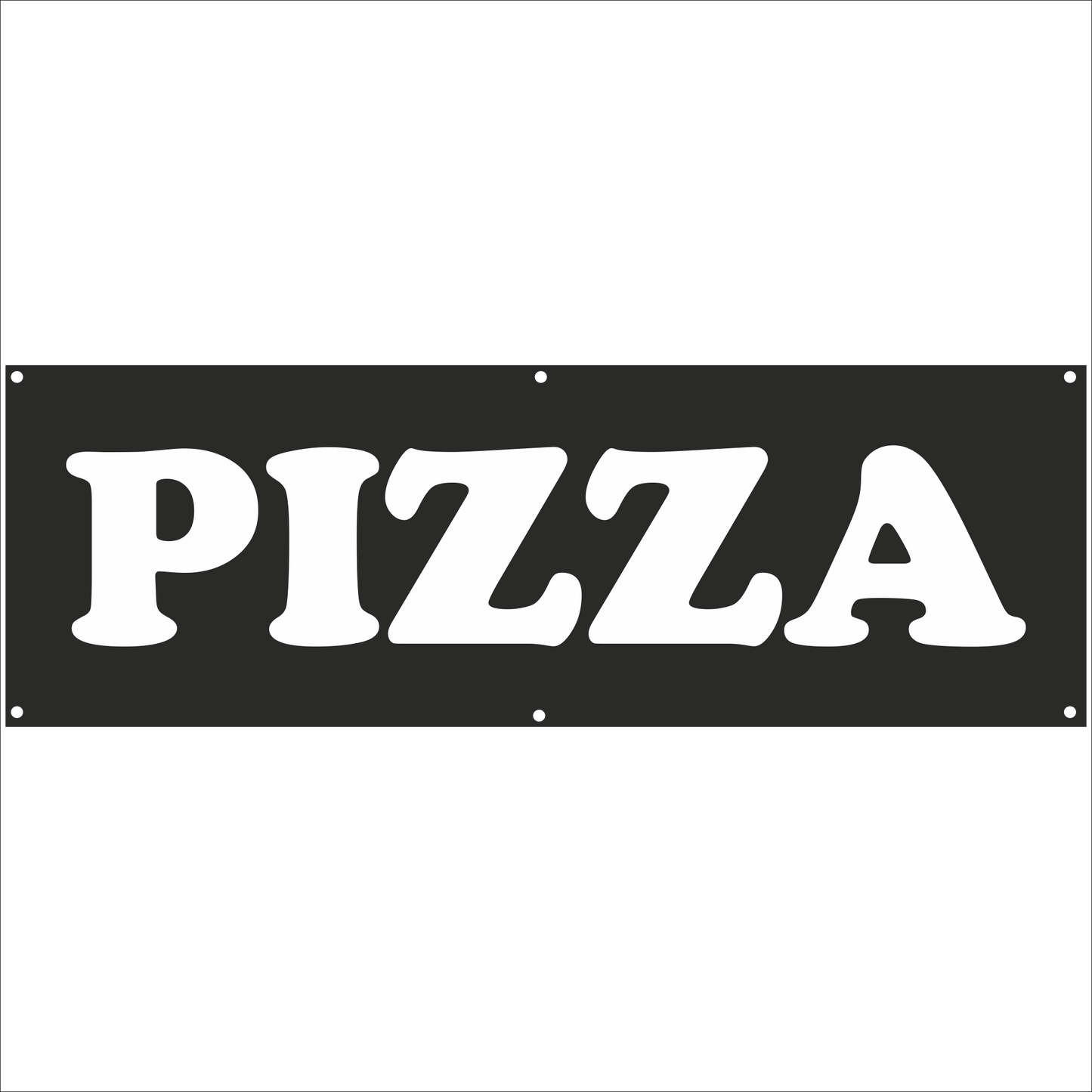 Werbeplane - Gerüstplane - p147 - Pizza - NEU - Plane für Baustelle- Garten- Zaun oder Veranstaltung