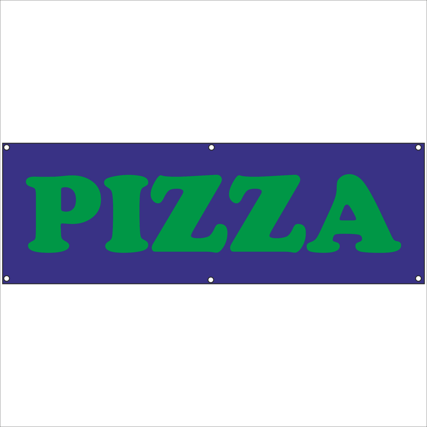 Werbeplane - Gerüstplane - p147 - Pizza - NEU - Plane für Baustelle- Garten- Zaun oder Veranstaltung