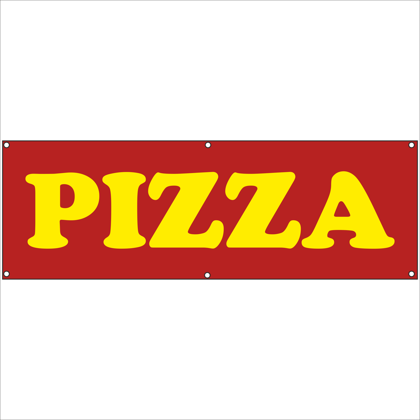 Werbeplane - Gerüstplane - p147 - Pizza - NEU - Plane für Baustelle- Garten- Zaun oder Veranstaltung