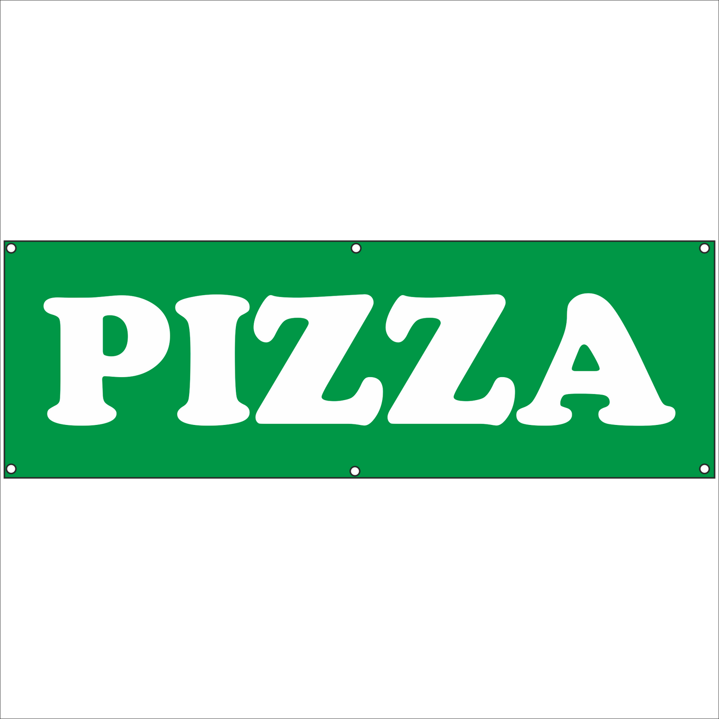 Werbeplane - Gerüstplane - p147 - Pizza - NEU - Plane für Baustelle- Garten- Zaun oder Veranstaltung