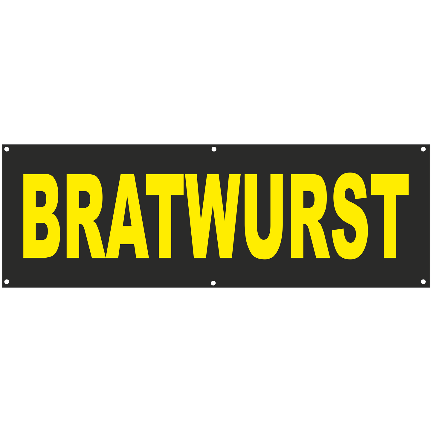 Werbeplane - Gerüstplane - p151 - Bratwurst - NEU - Plane für Baustelle- Garten- Zaun oder Veranstaltung