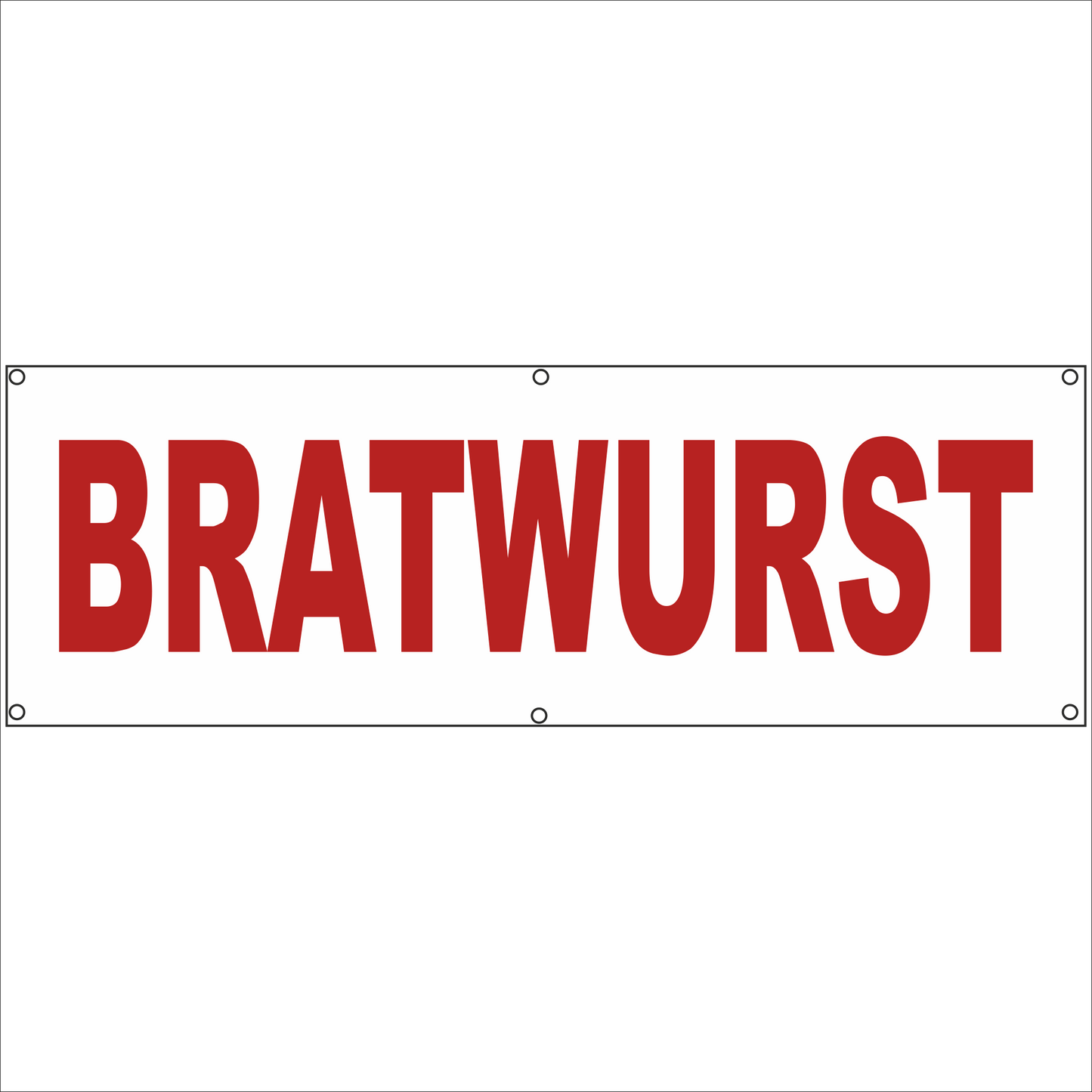Werbeplane - Gerüstplane - p151 - Bratwurst - NEU - Plane für Baustelle- Garten- Zaun oder Veranstaltung