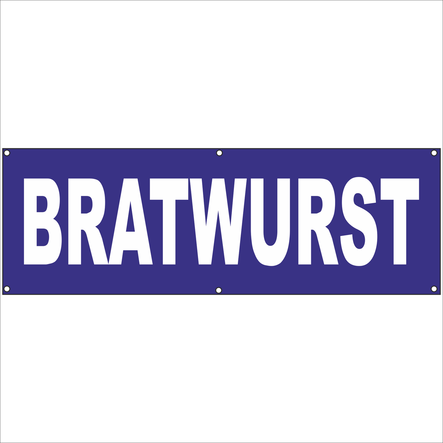 Werbeplane - Gerüstplane - p151 - Bratwurst - NEU - Plane für Baustelle- Garten- Zaun oder Veranstaltung