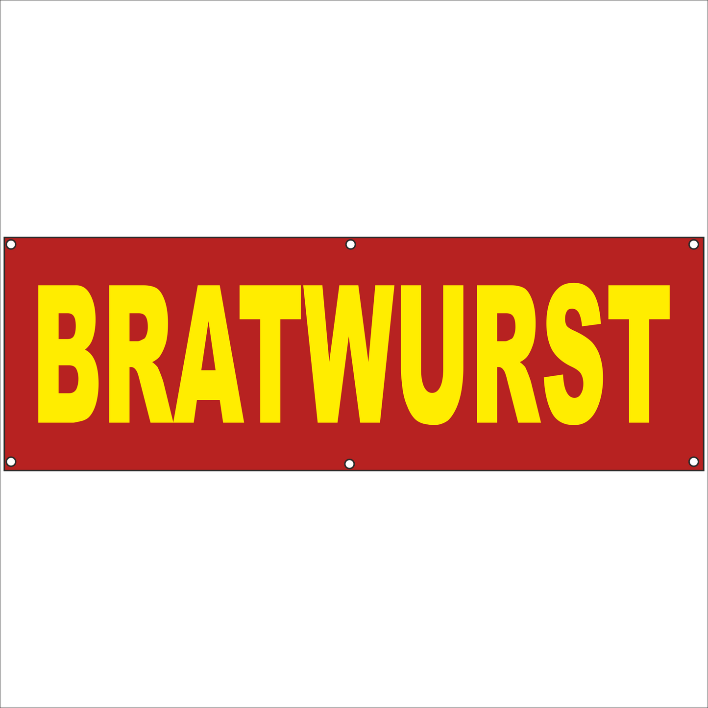 Werbeplane - Gerüstplane - p151 - Bratwurst - NEU - Plane für Baustelle- Garten- Zaun oder Veranstaltung