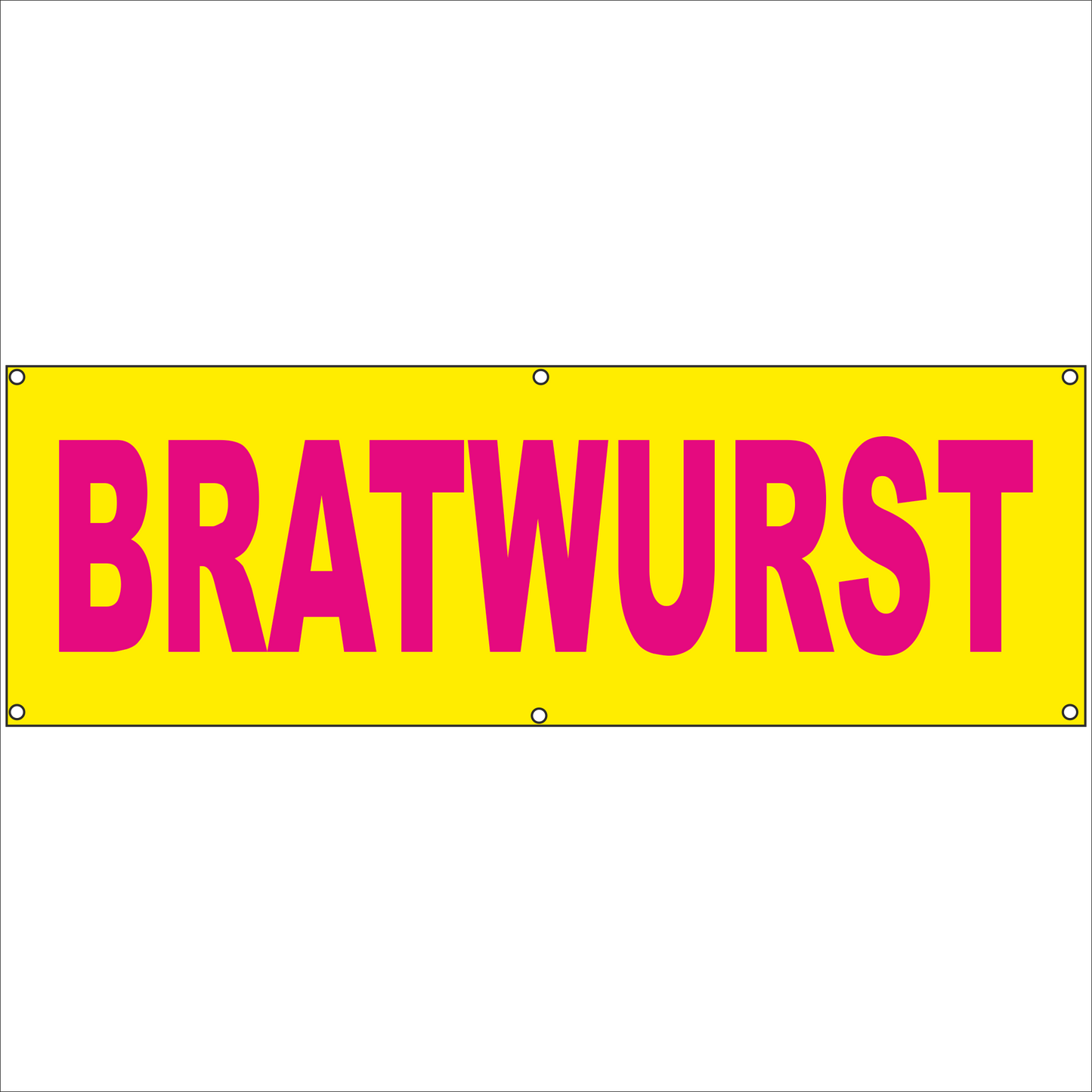 Werbeplane - Gerüstplane - p151 - Bratwurst - NEU - Plane für Baustelle- Garten- Zaun oder Veranstaltung