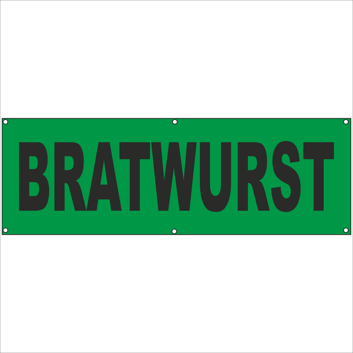 Werbeplane - Gerüstplane - p151 - Bratwurst - NEU - Plane für Baustelle- Garten- Zaun oder Veranstaltung