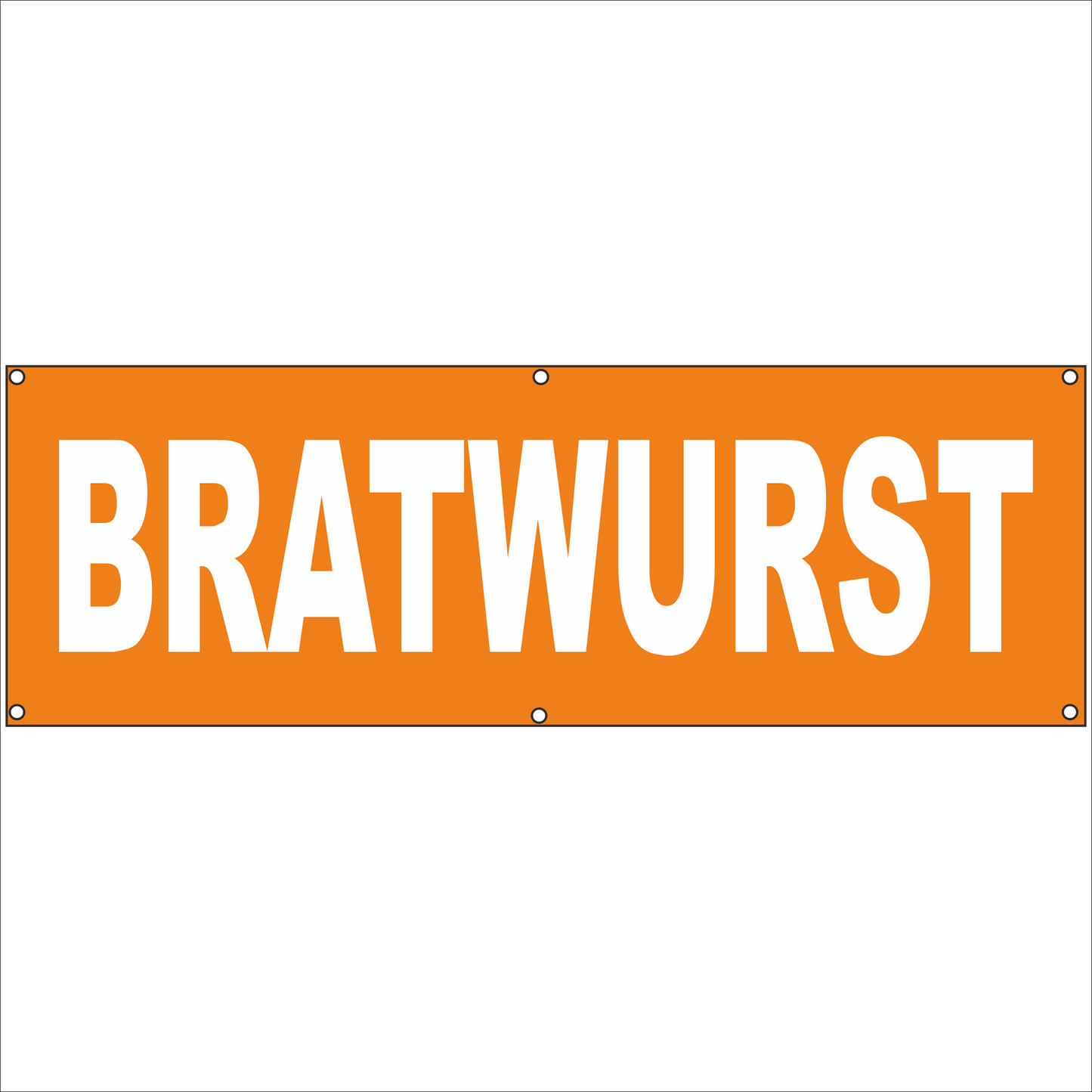 Werbeplane - Gerüstplane - p151 - Bratwurst - NEU - Plane für Baustelle- Garten- Zaun oder Veranstaltung