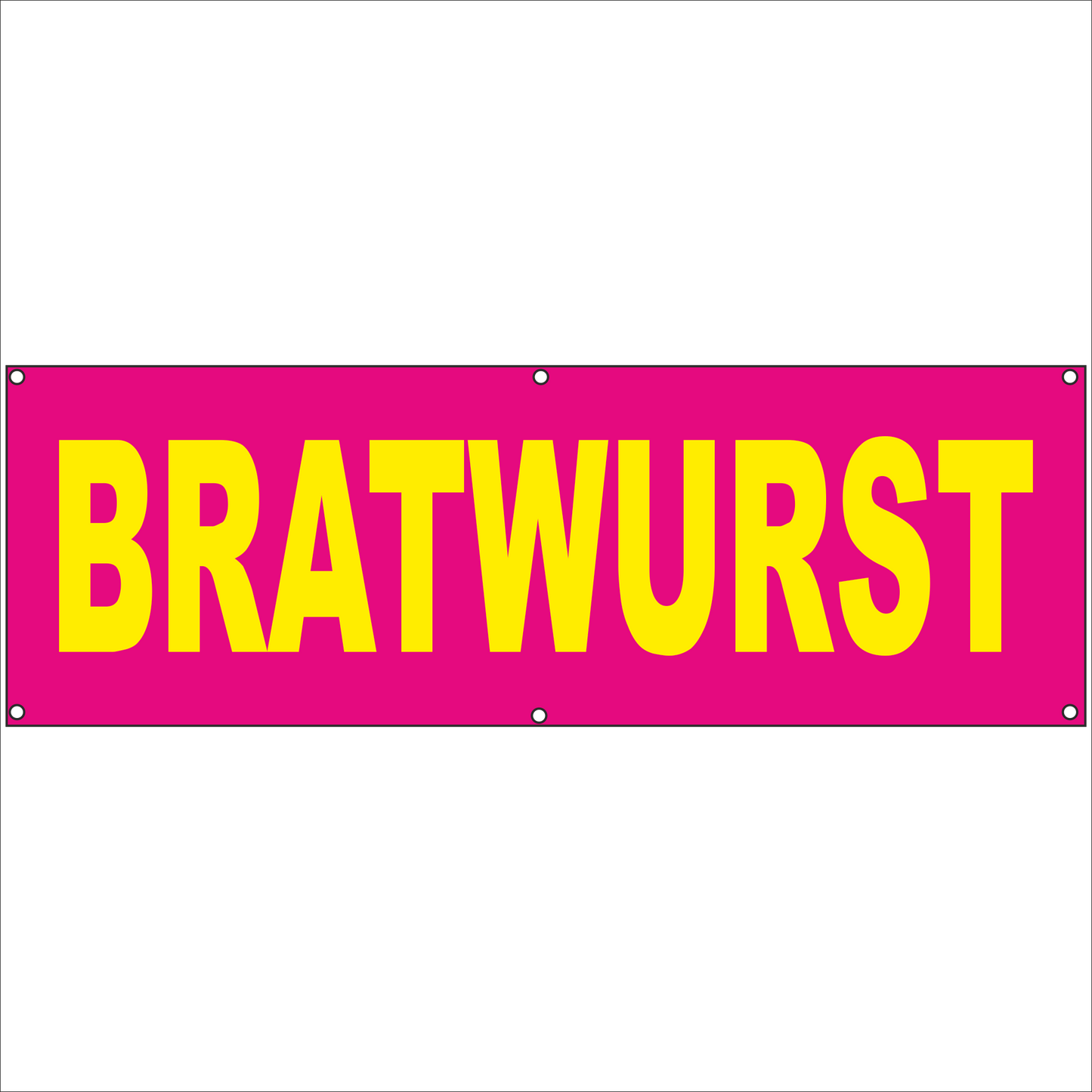 Werbeplane - Gerüstplane - p151 - Bratwurst - NEU - Plane für Baustelle- Garten- Zaun oder Veranstaltung