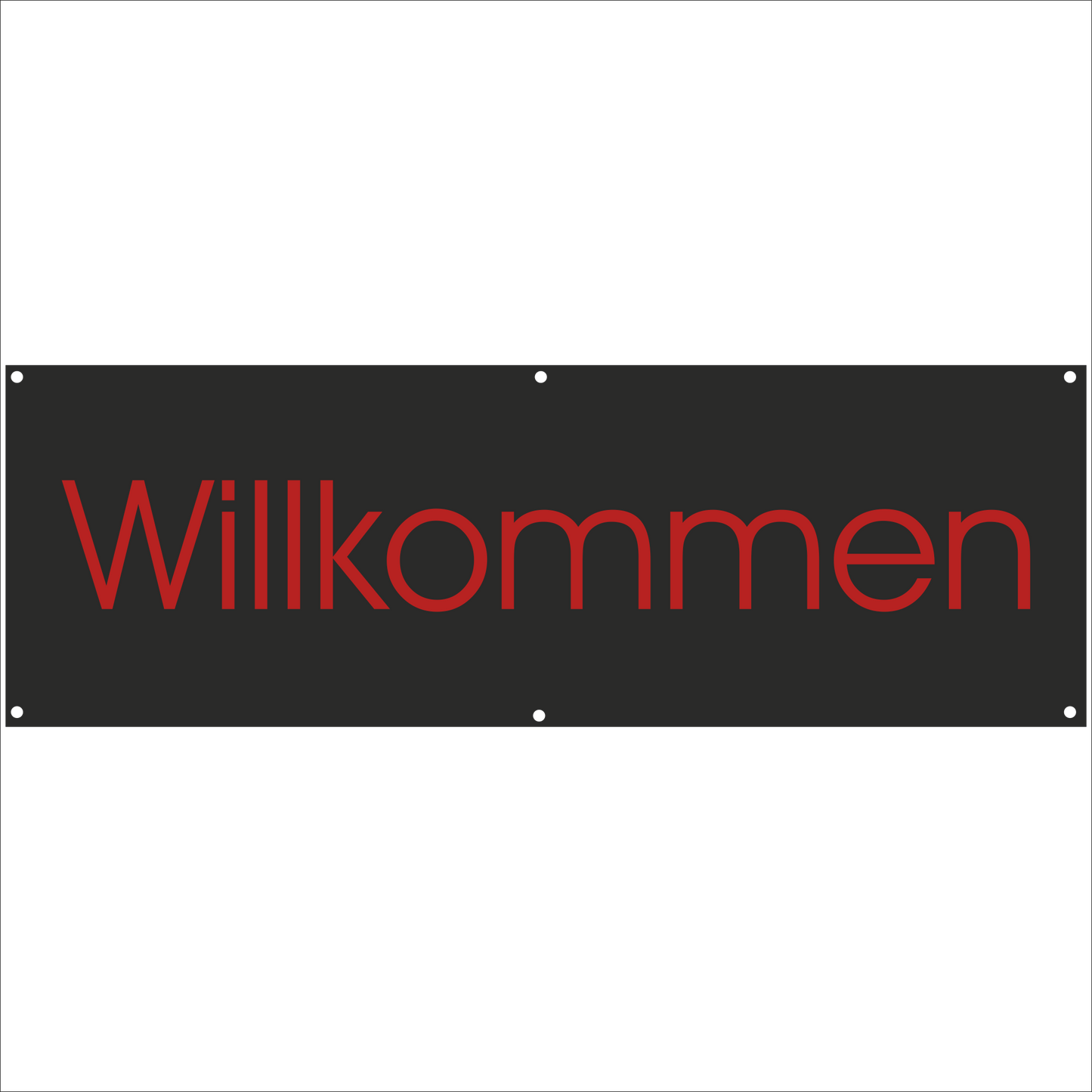 Werbeplane - Gerüstplane - p19 - Willkommen - NEU - Plane für Baustelle- Garten- Zaun oder Veranstaltung