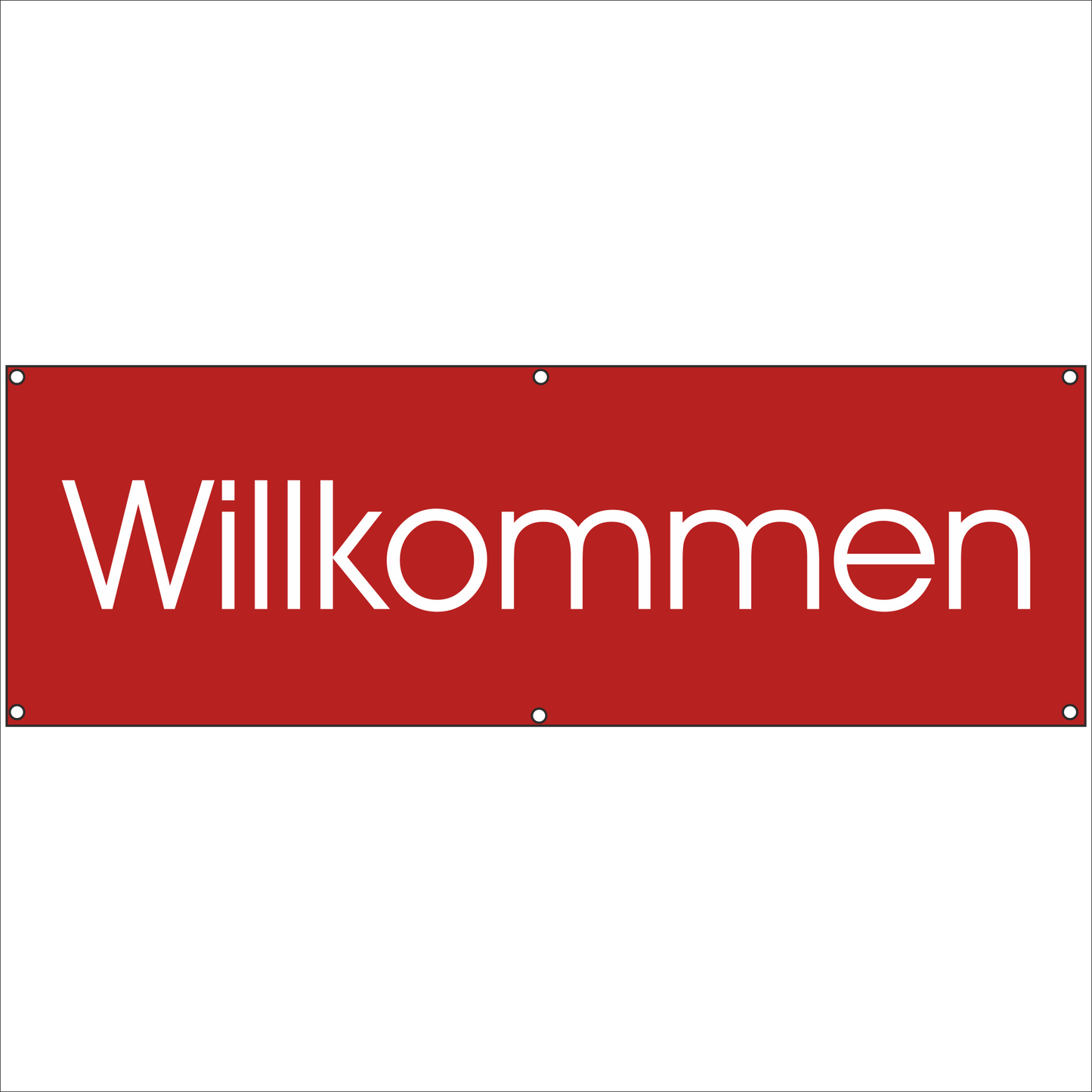 Werbeplane - Gerüstplane - p19 - Willkommen - NEU - Plane für Baustelle- Garten- Zaun oder Veranstaltung