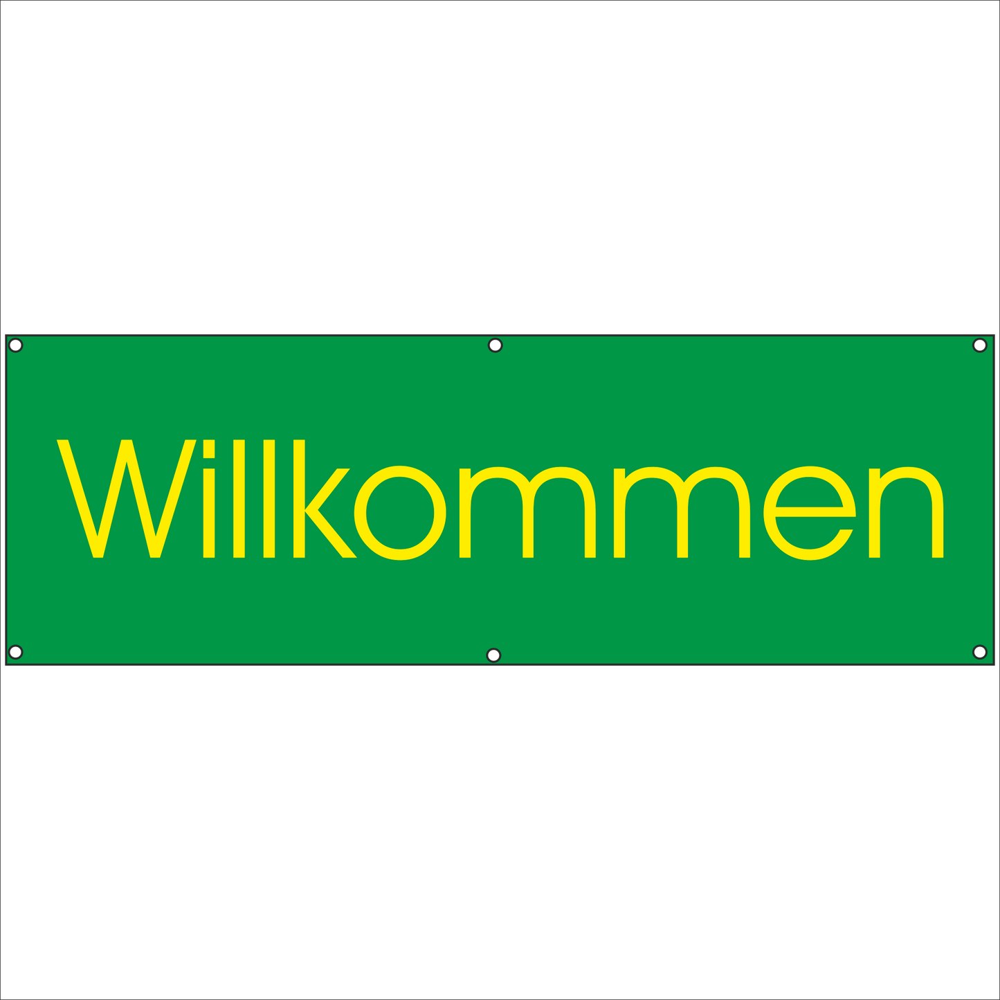 Werbeplane - Gerüstplane - p19 - Willkommen - NEU - Plane für Baustelle- Garten- Zaun oder Veranstaltung