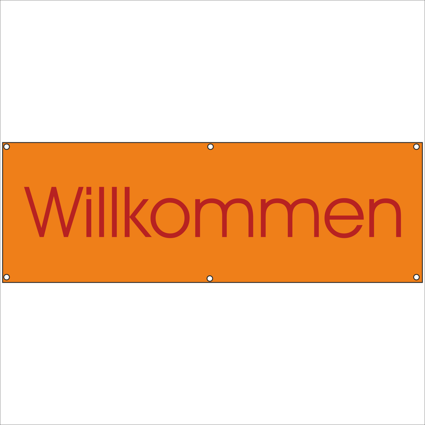 Werbeplane - Gerüstplane - p19 - Willkommen - NEU - Plane für Baustelle- Garten- Zaun oder Veranstaltung