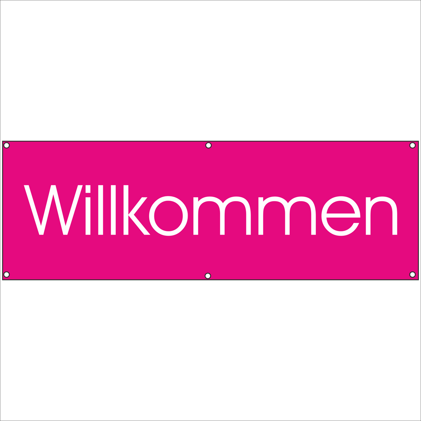 Werbeplane - Gerüstplane - p19 - Willkommen - NEU - Plane für Baustelle- Garten- Zaun oder Veranstaltung