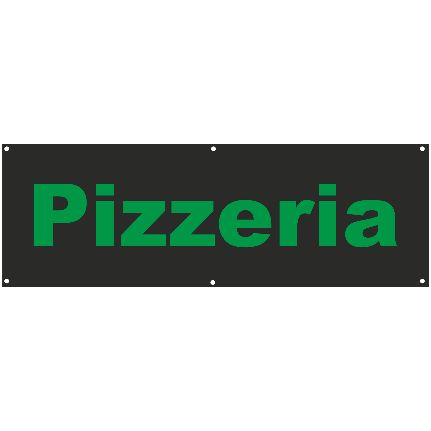 Werbeplane - Gerüstplane - p20 - Pizzeria - NEU - Plane für Baustelle- Garten- Zaun oder Veranstaltung