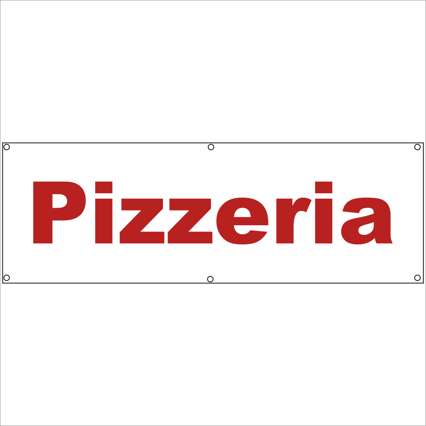 Werbeplane - Gerüstplane - p20 - Pizzeria - NEU - Plane für Baustelle- Garten- Zaun oder Veranstaltung