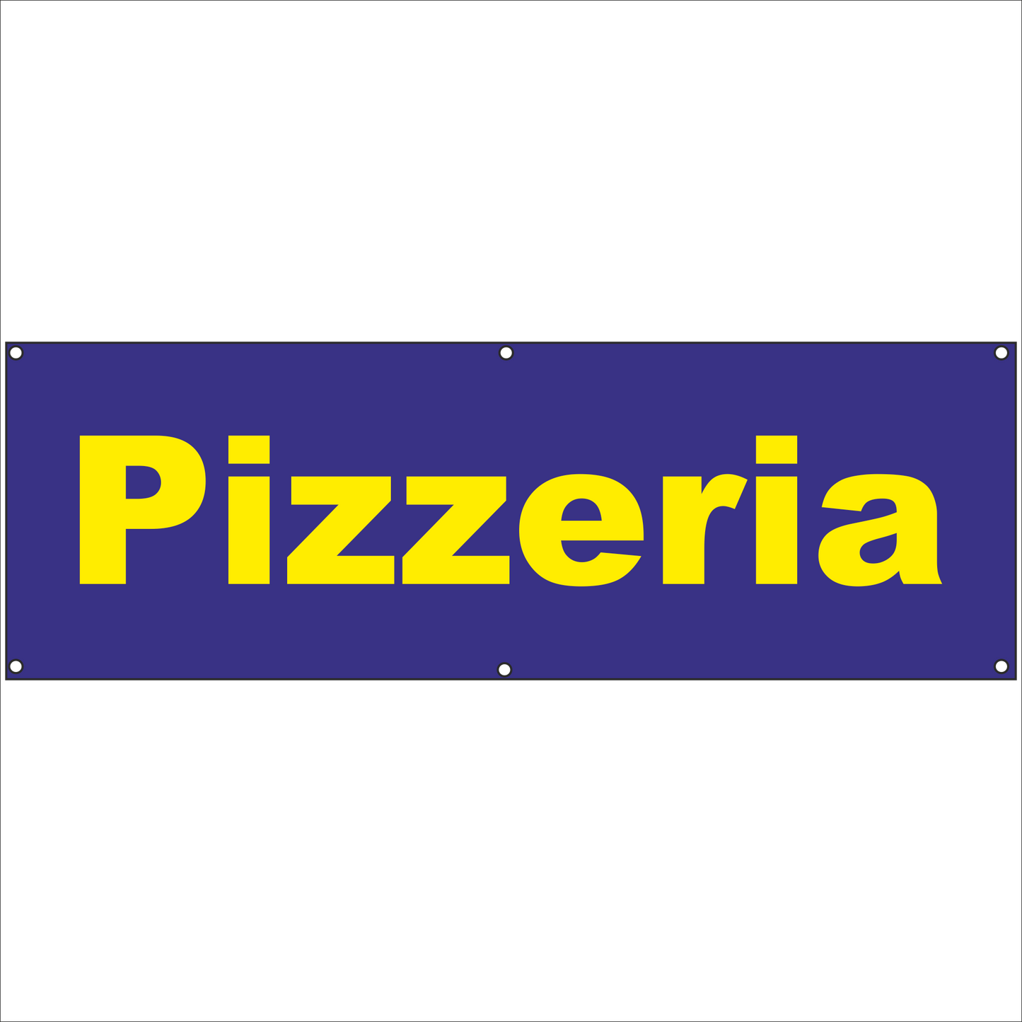 Werbeplane - Gerüstplane - p20 - Pizzeria - NEU - Plane für Baustelle- Garten- Zaun oder Veranstaltung