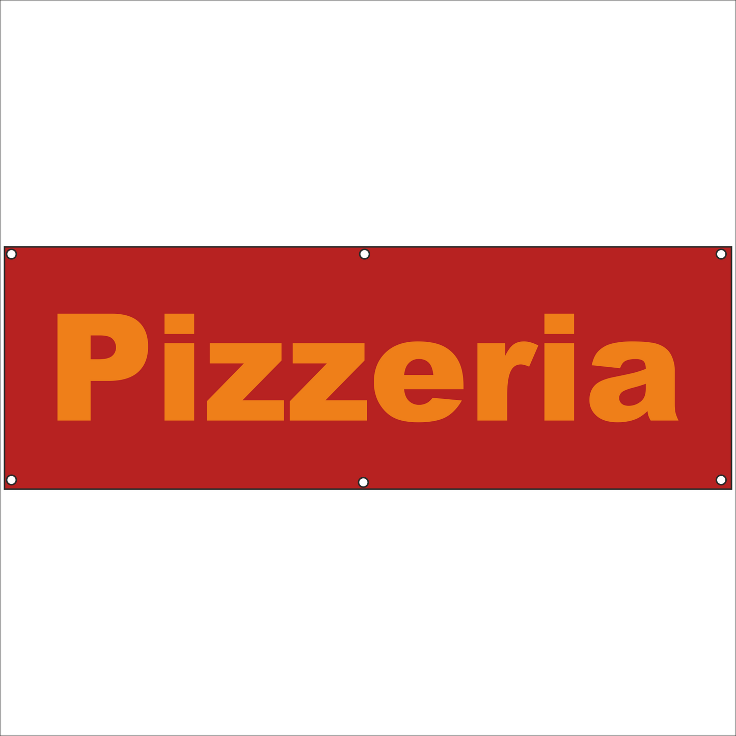 Werbeplane - Gerüstplane - p20 - Pizzeria - NEU - Plane für Baustelle- Garten- Zaun oder Veranstaltung