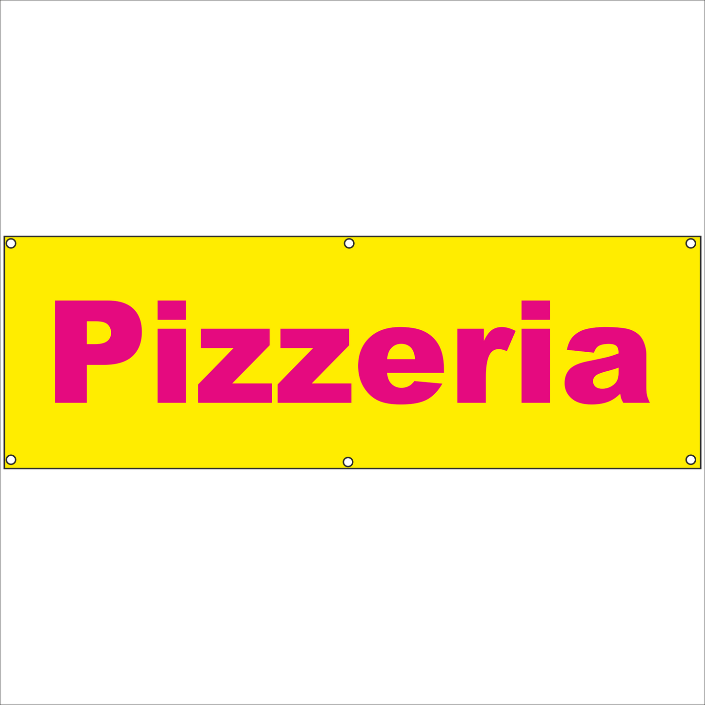 Werbeplane - Gerüstplane - p20 - Pizzeria - NEU - Plane für Baustelle- Garten- Zaun oder Veranstaltung